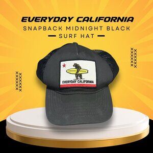 Everyday California Snapback Midnight Black Surf Hat